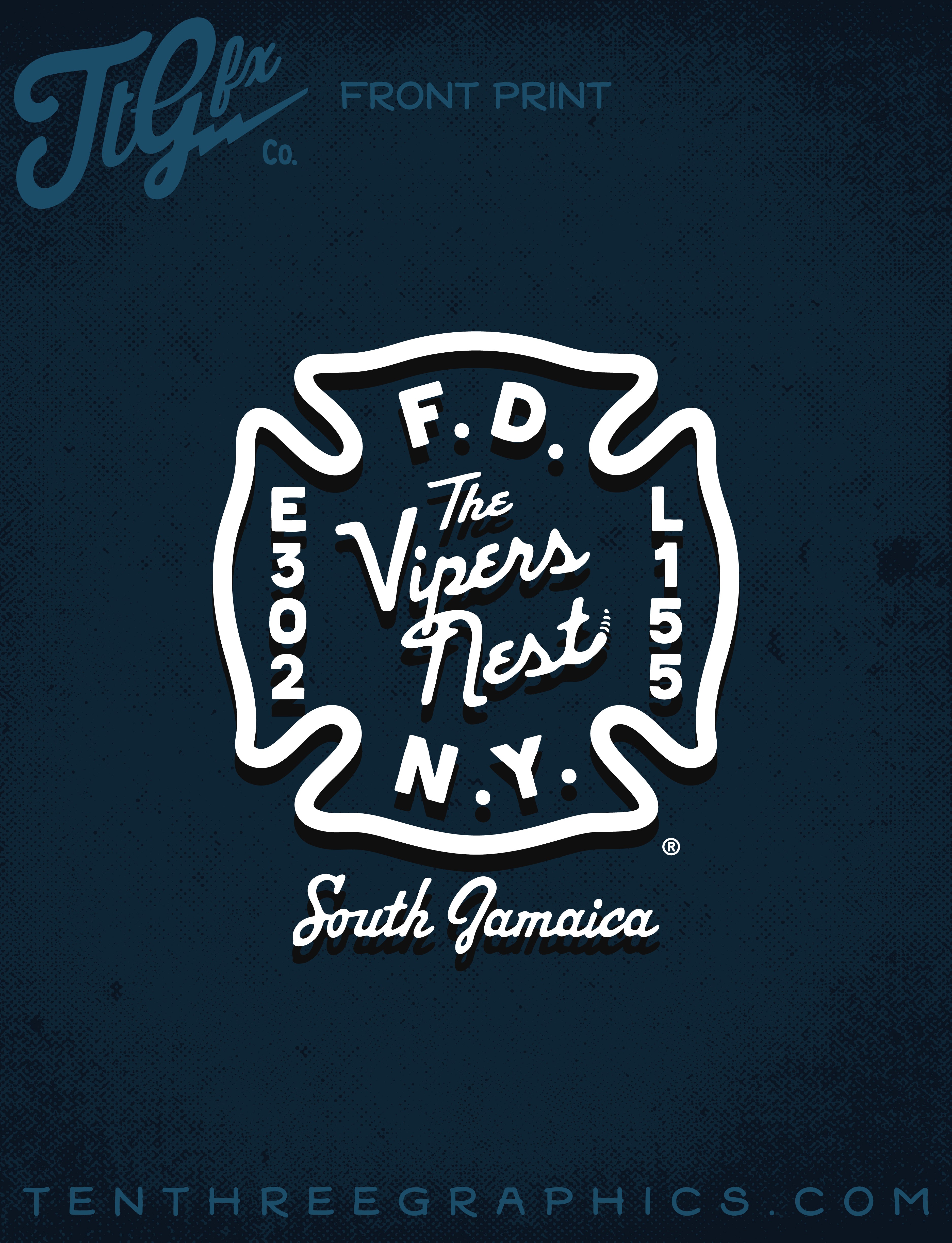 FDNY® E302 L155 Vipers Nest House Tee