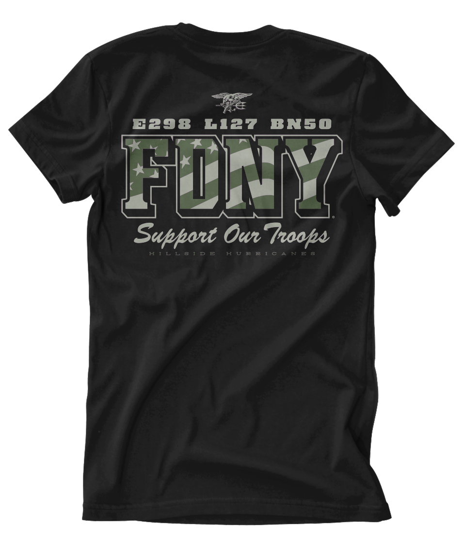 FDNY® Hillside Hurricanes "Support Our Troops" Tee