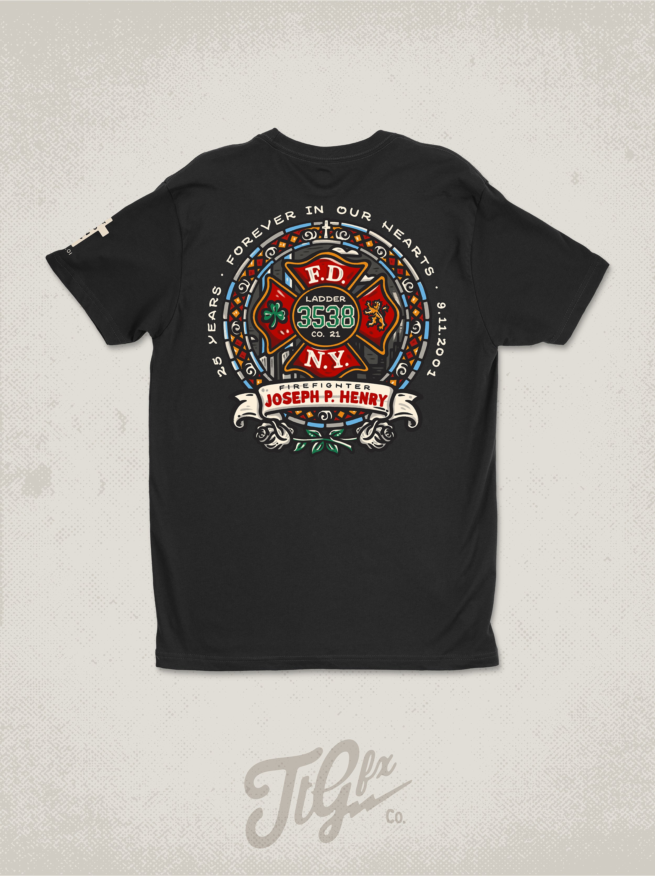 FDNY FF Joseph P. Henry 25th Anniv. 9/11 Tee
