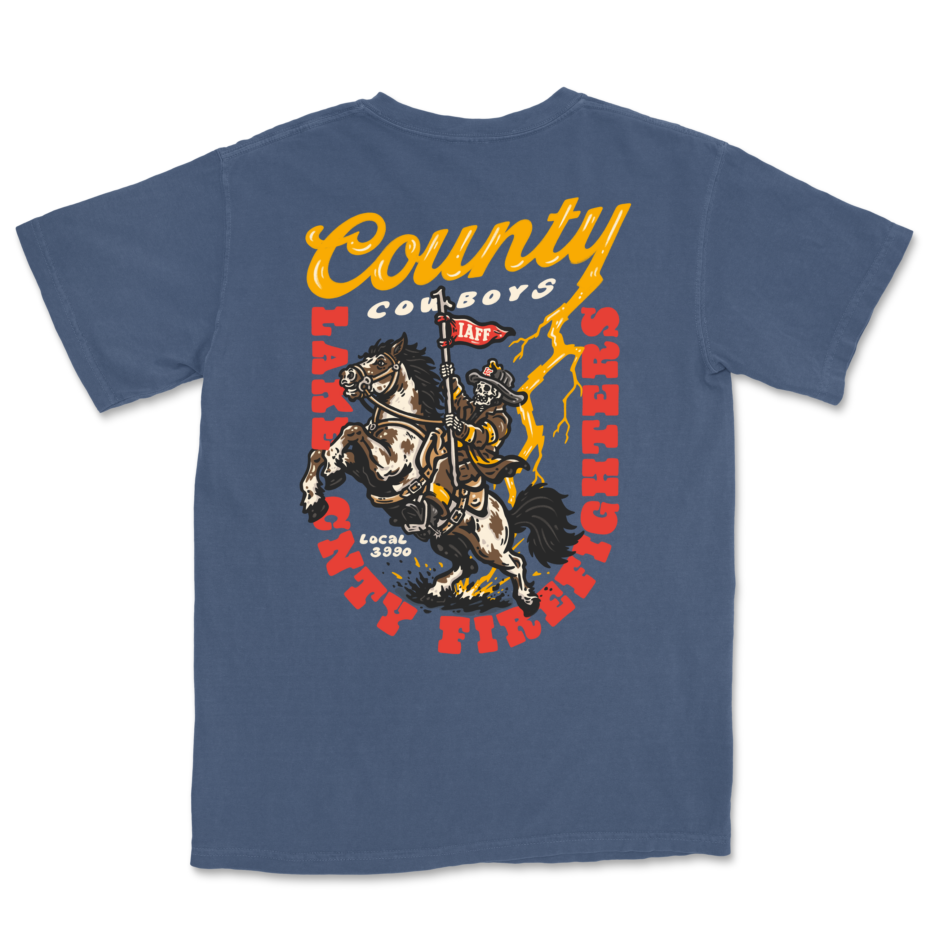 LCFF L3990 County Cowboys Blue Tee