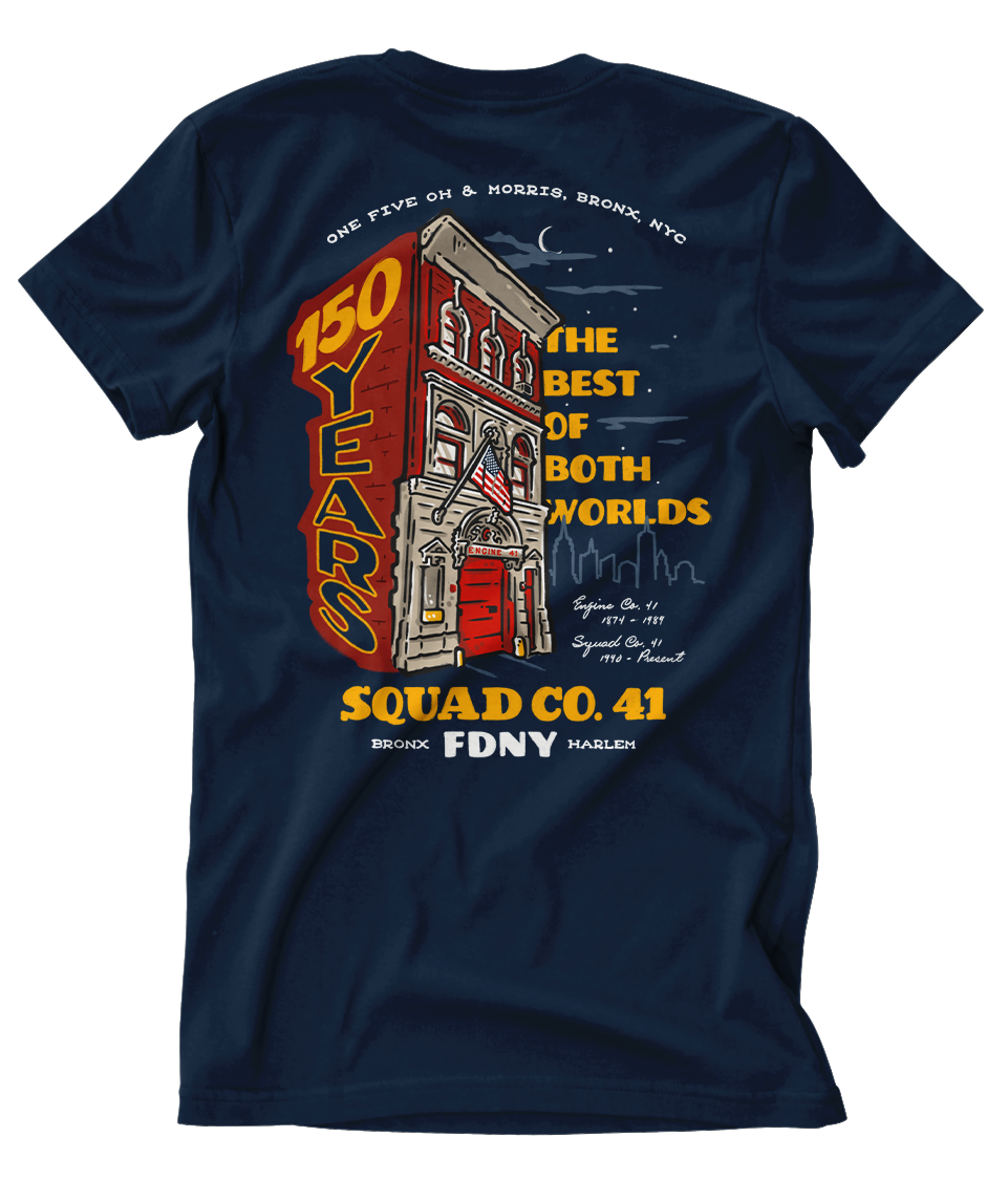 FDNY® Squad Co. 41 150th Anniversary Tee – TenThreeGraphics.com FDNY® Squad Co. 41 150th Anniversary Tee – TenThreeGraphics.com
