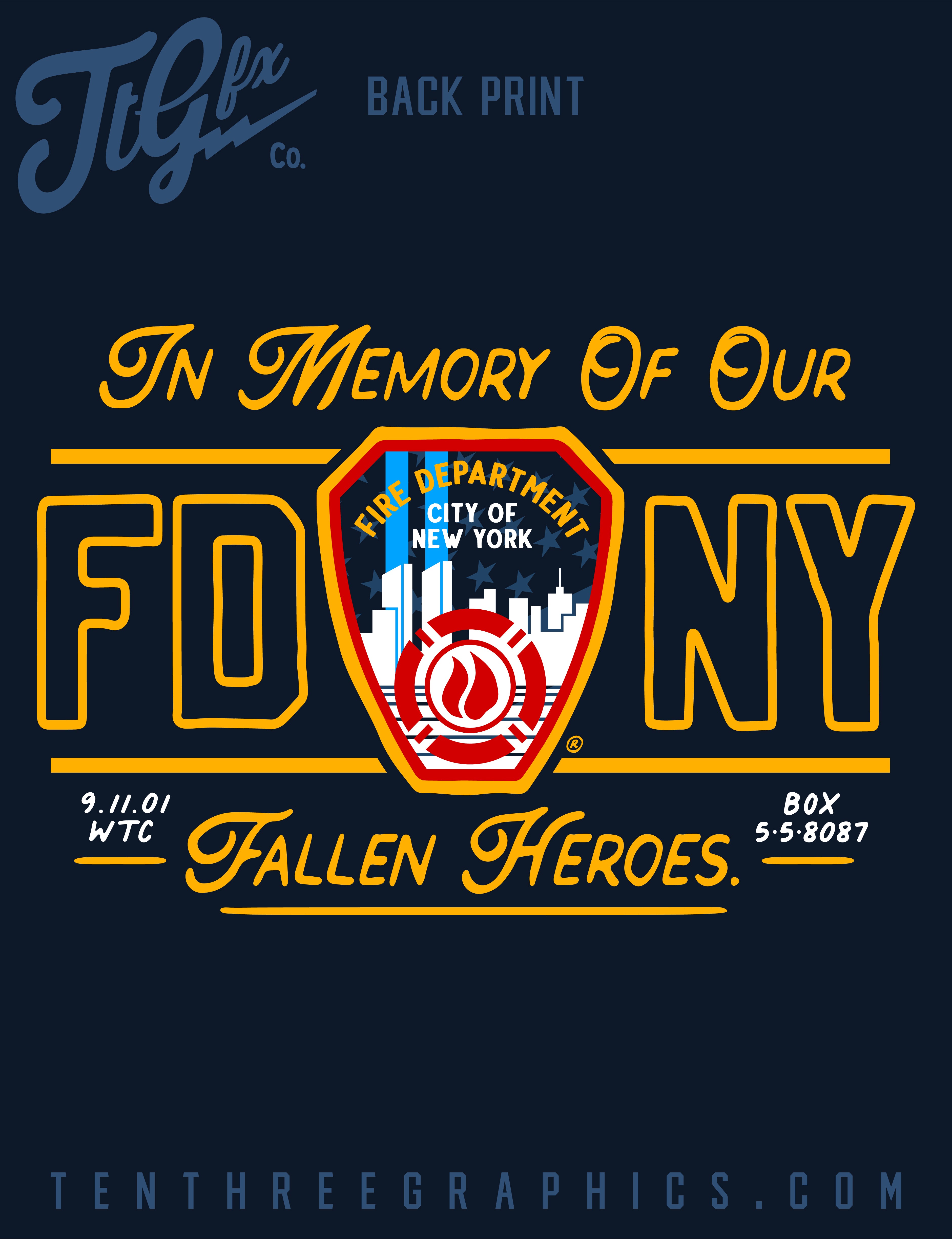 FDNY® &quot;Our Heroes&quot; 9/11 Memorial Tee