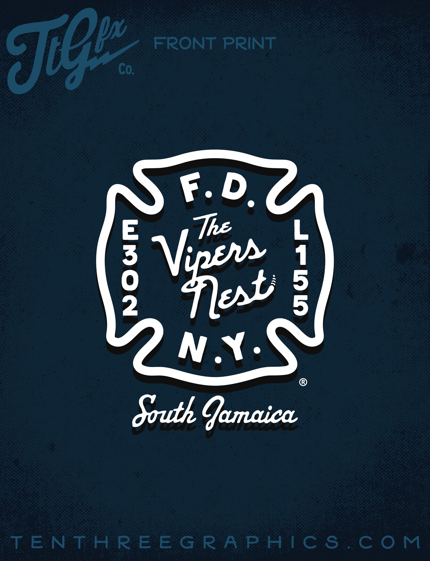 FDNY® E302 L155 Vipers Nest House Tee