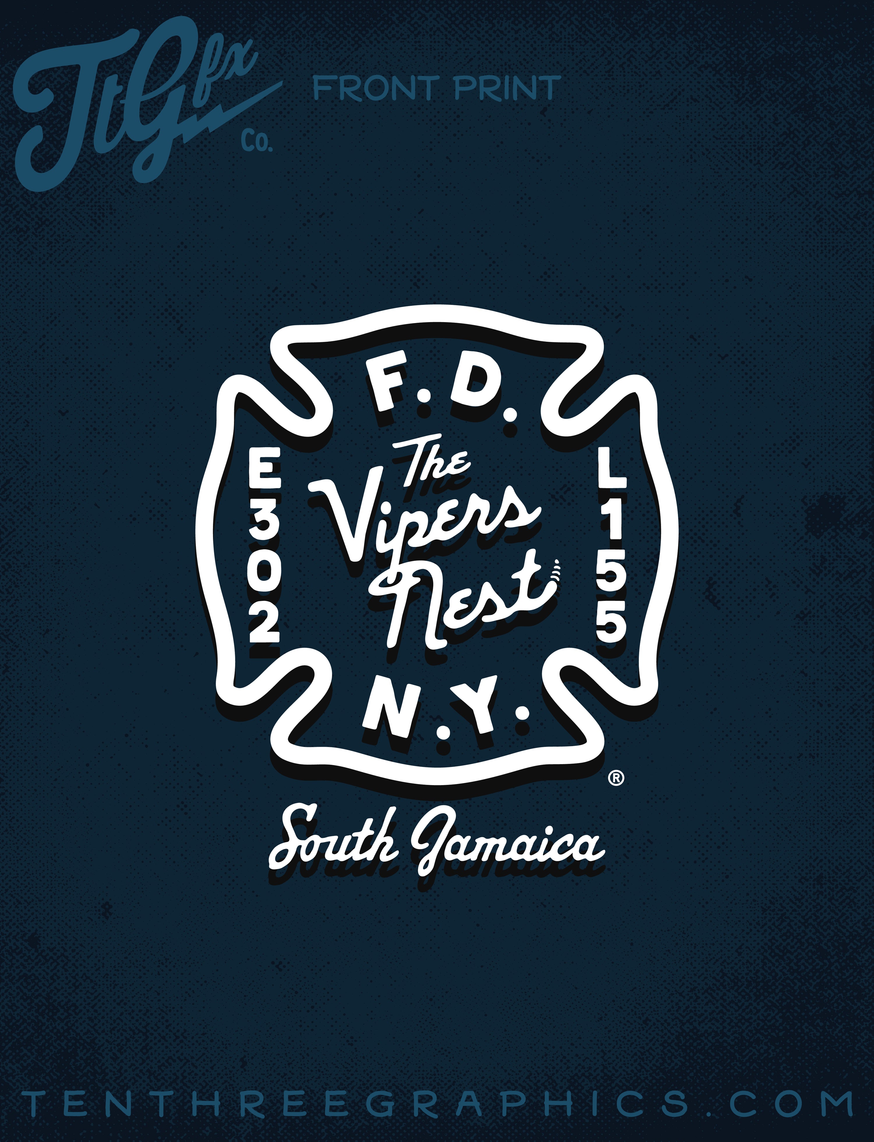 FDNY® E302 L155 Vipers Nest House Tee