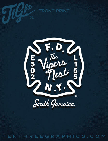 FDNY® E302 L155 Vipers Nest House Tee