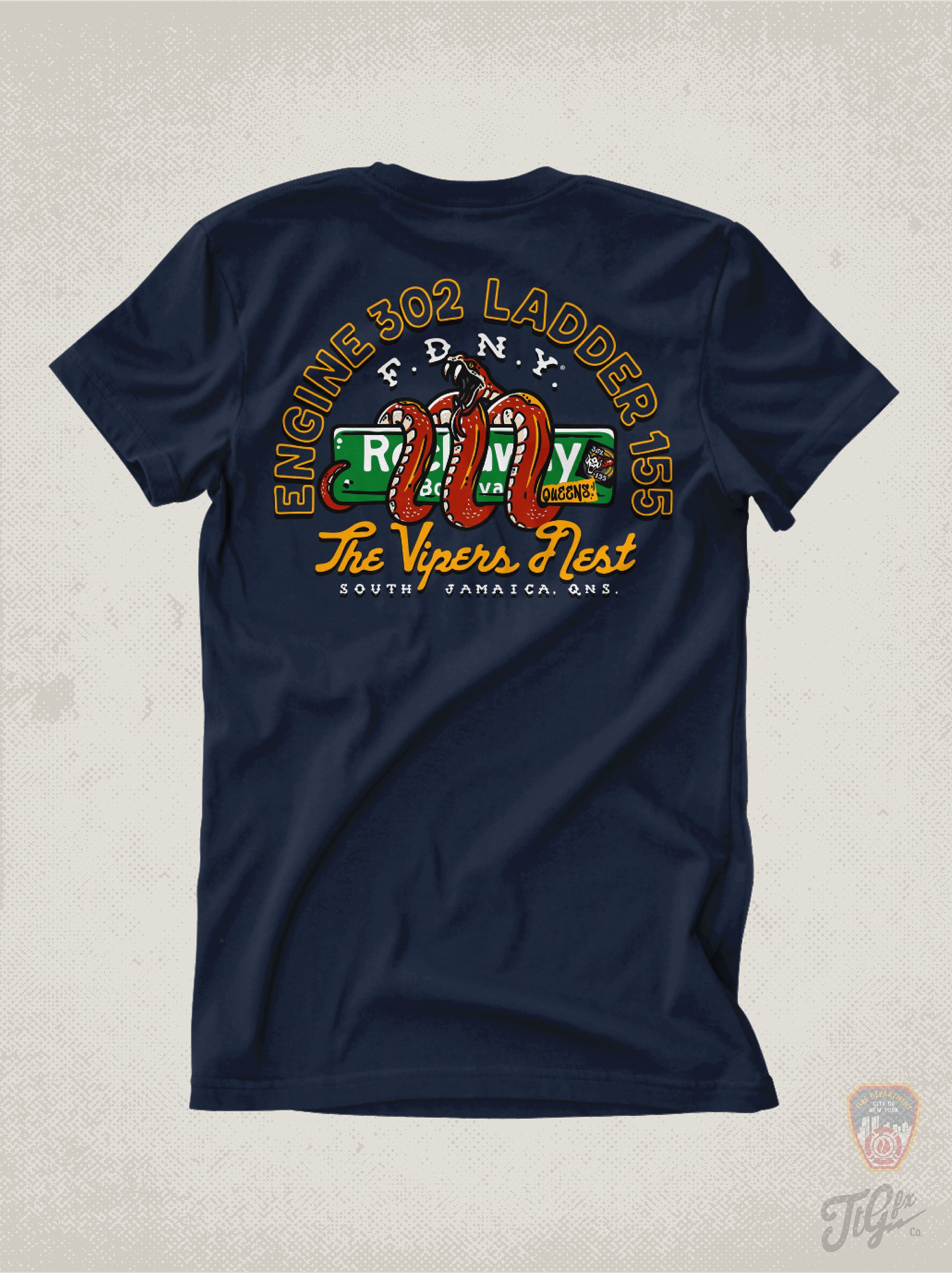 FDNY® E302 L155 Vipers Nest House Tee