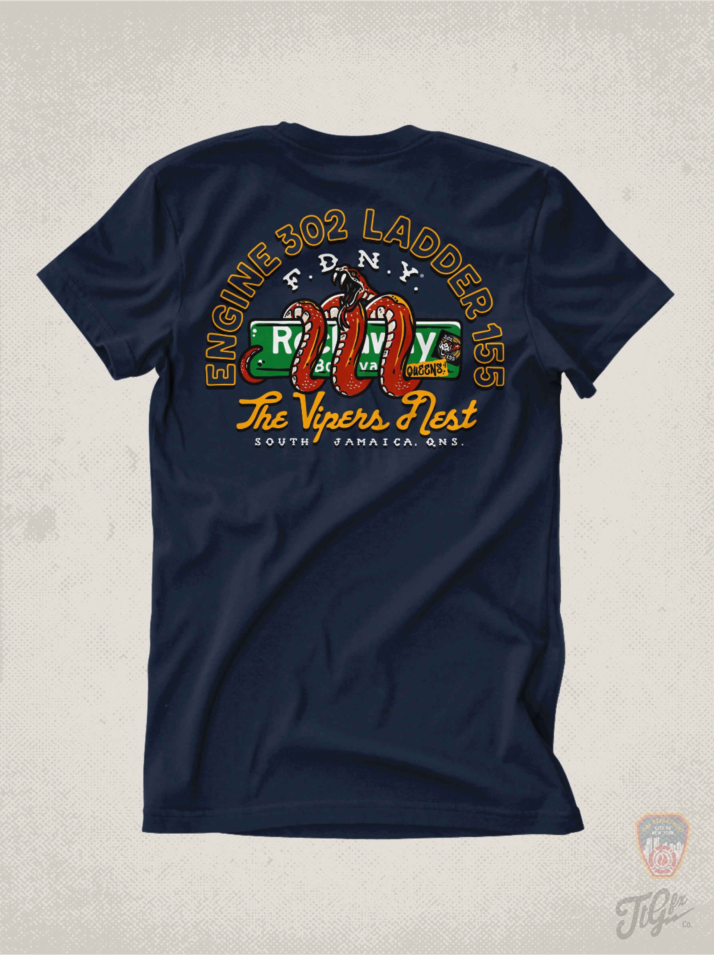 FDNY® E302 L155 Vipers Nest House Tee