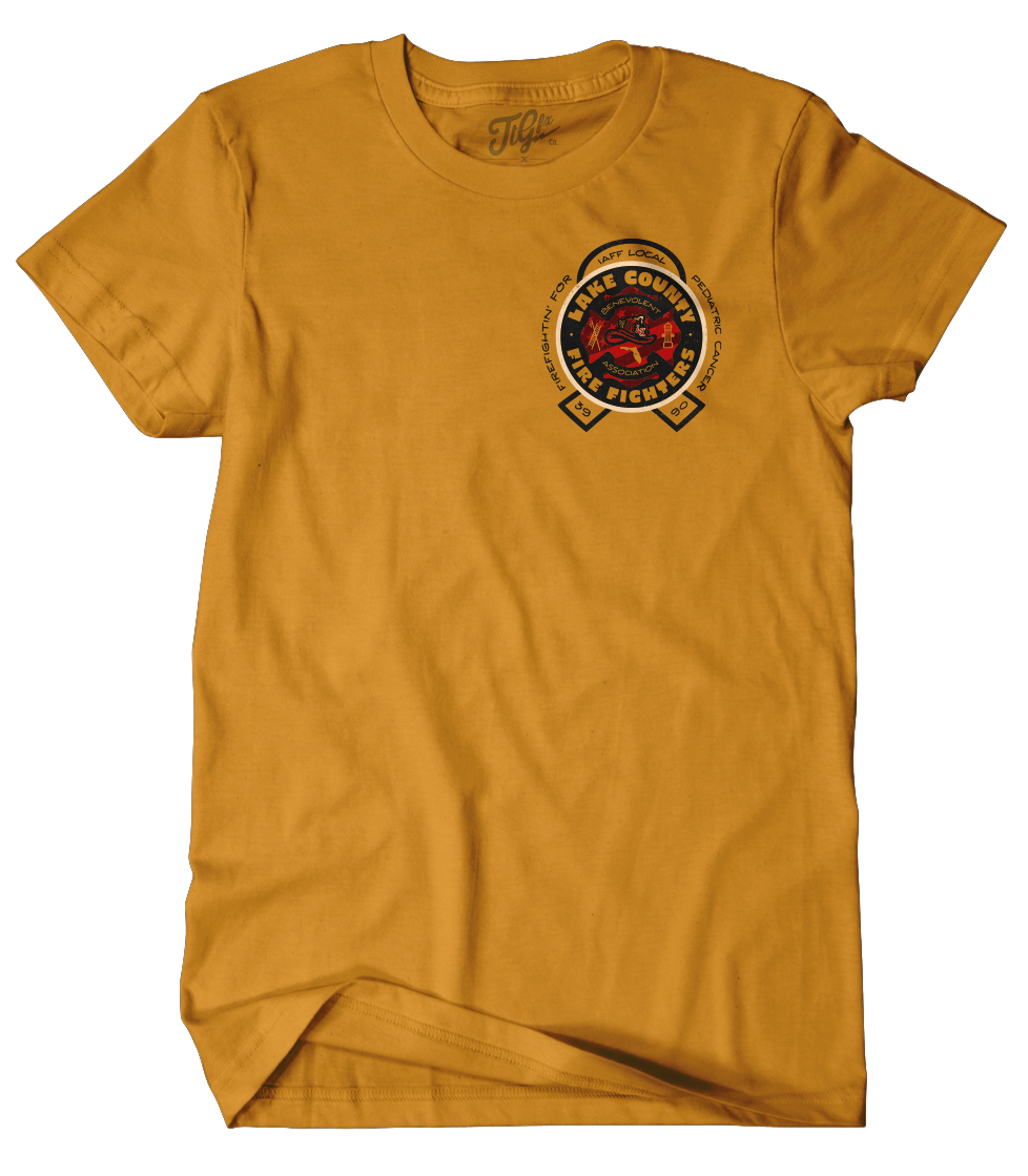 Lake County Firefighters L3990 Pediatric Cancer Support Tee