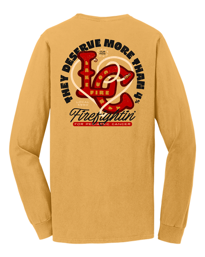 Lake County Firefighters L3990 Pediatric Cancer Support Long Sleeve