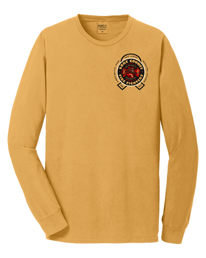 Lake County Firefighters L3990 Pediatric Cancer Support Long Sleeve
