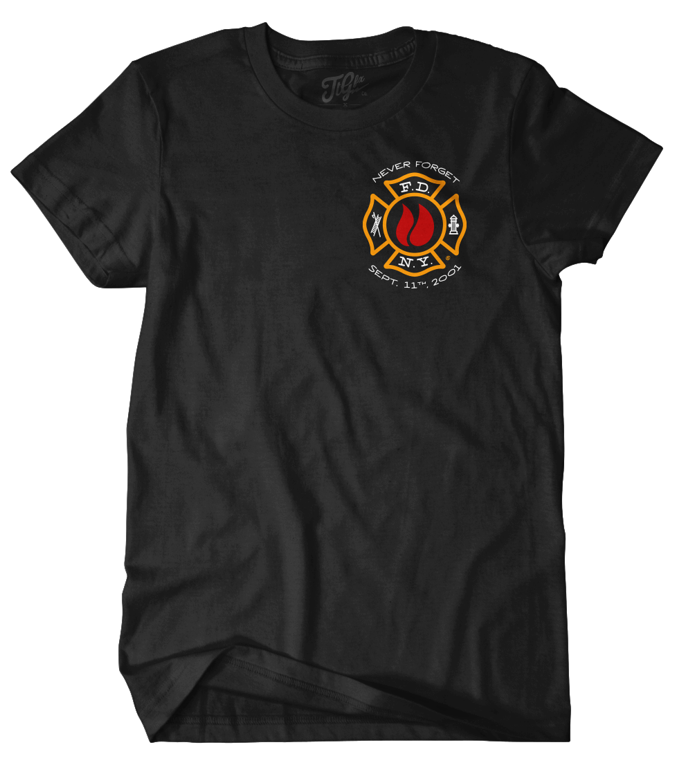 FDNY® 9/11 24th Anniv. Never Forget Black Tee