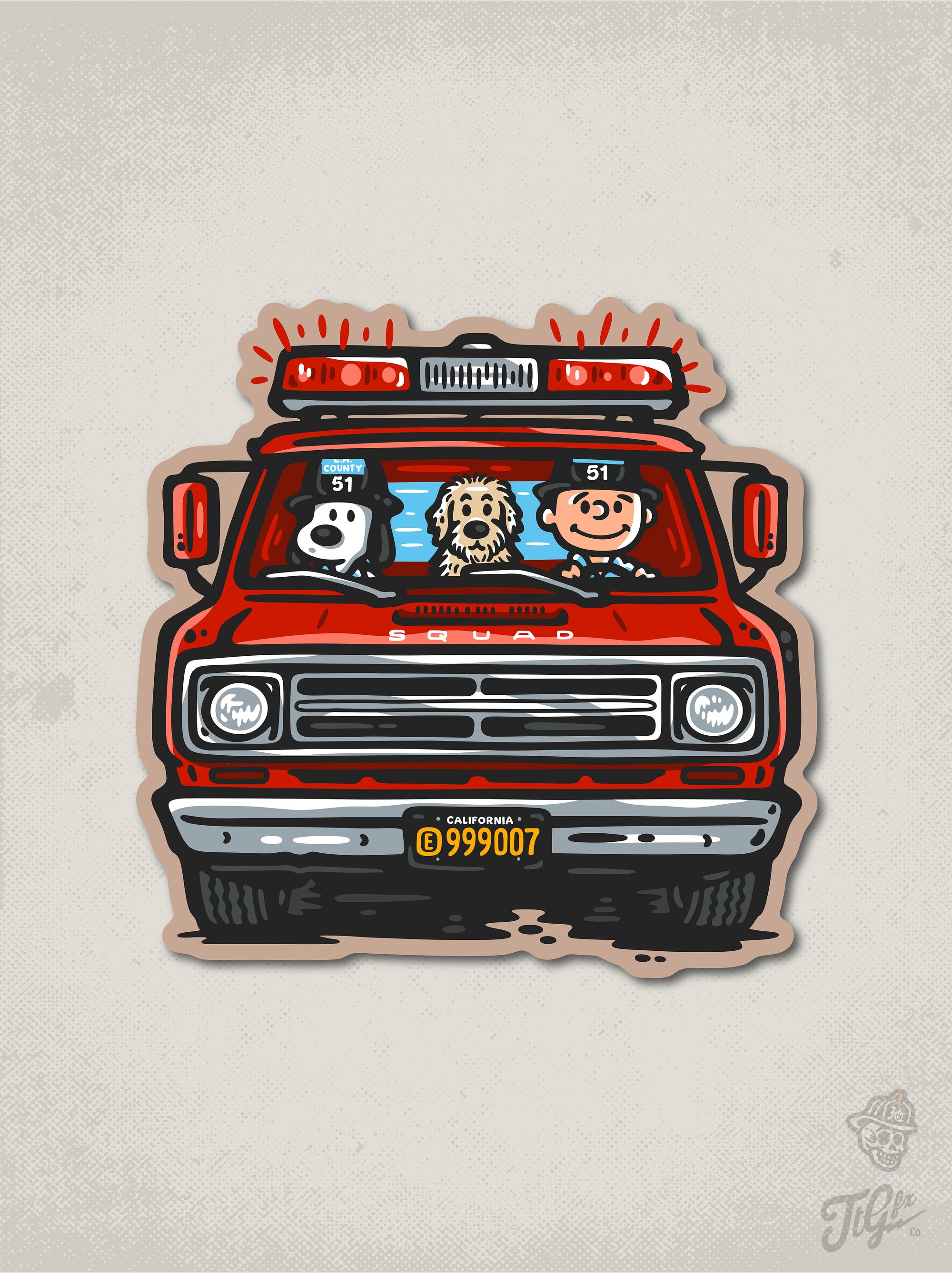 Boot, Chuck & Snoop LA Squad Co. 51 Decal