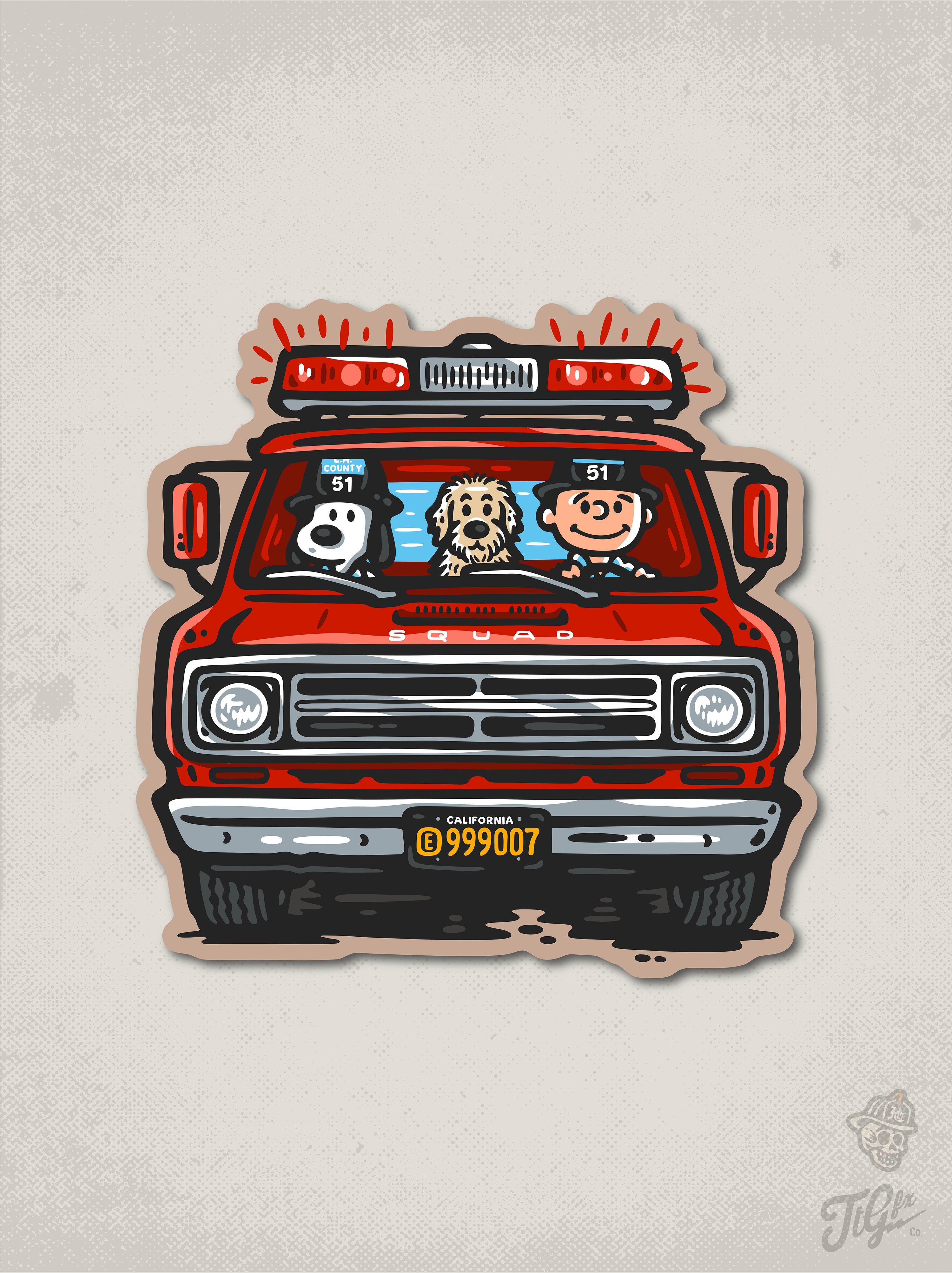 Boot, Chuck & Snoop LA Squad Co. 51 Decal