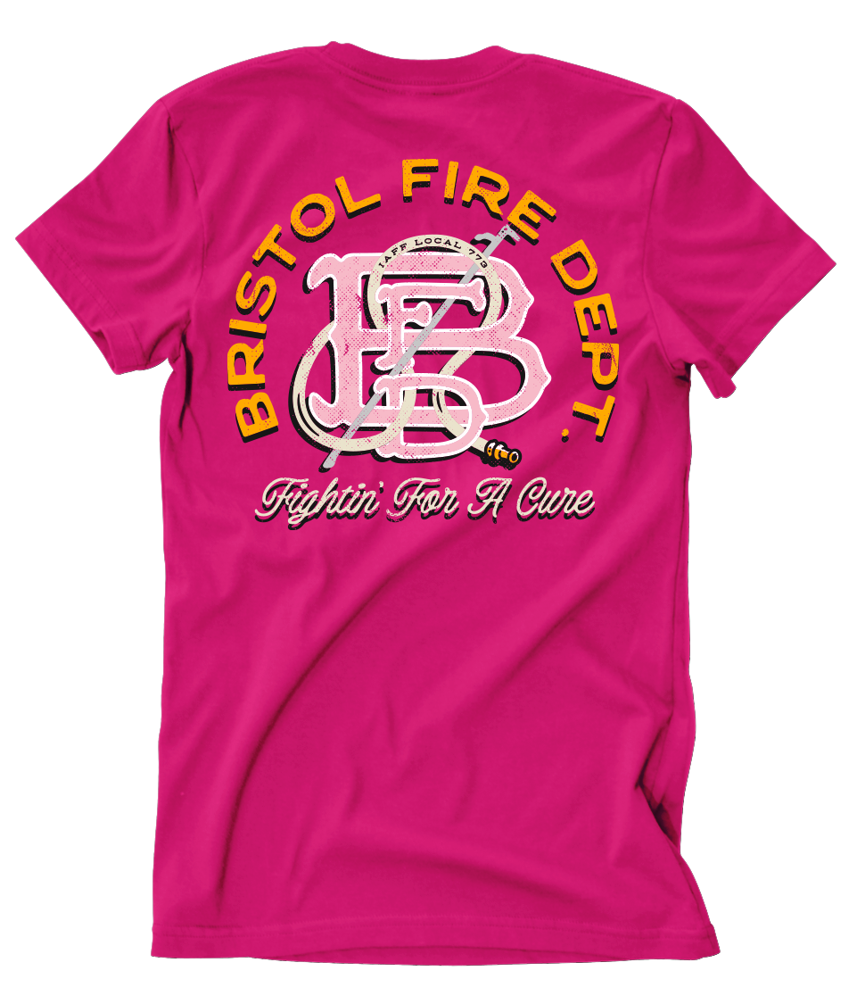 Bristol Fire '24 Breast Cancer Pink Tee