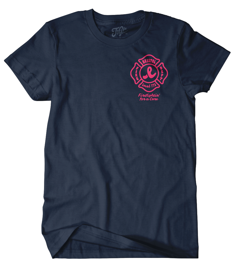 Bristol Fire '25 Pink Navy Tee