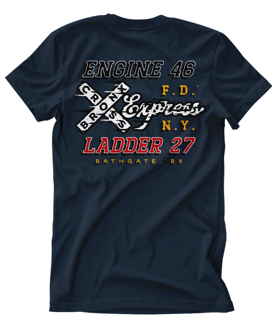 FDNY® E46 L27 &quot;Cross Bronx Express&quot; Tee