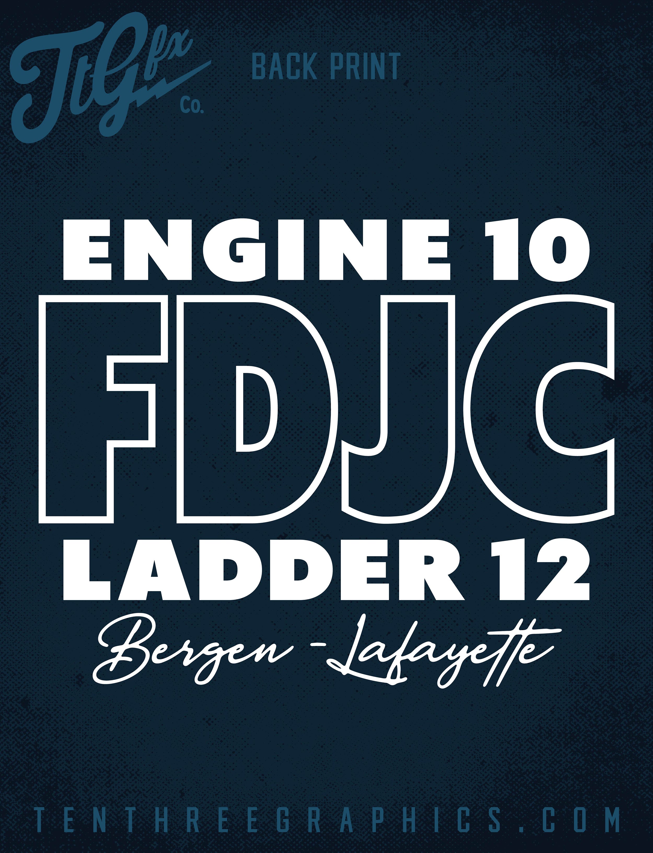 Jersey City Fire Engine 10 Ladder 12 Tee