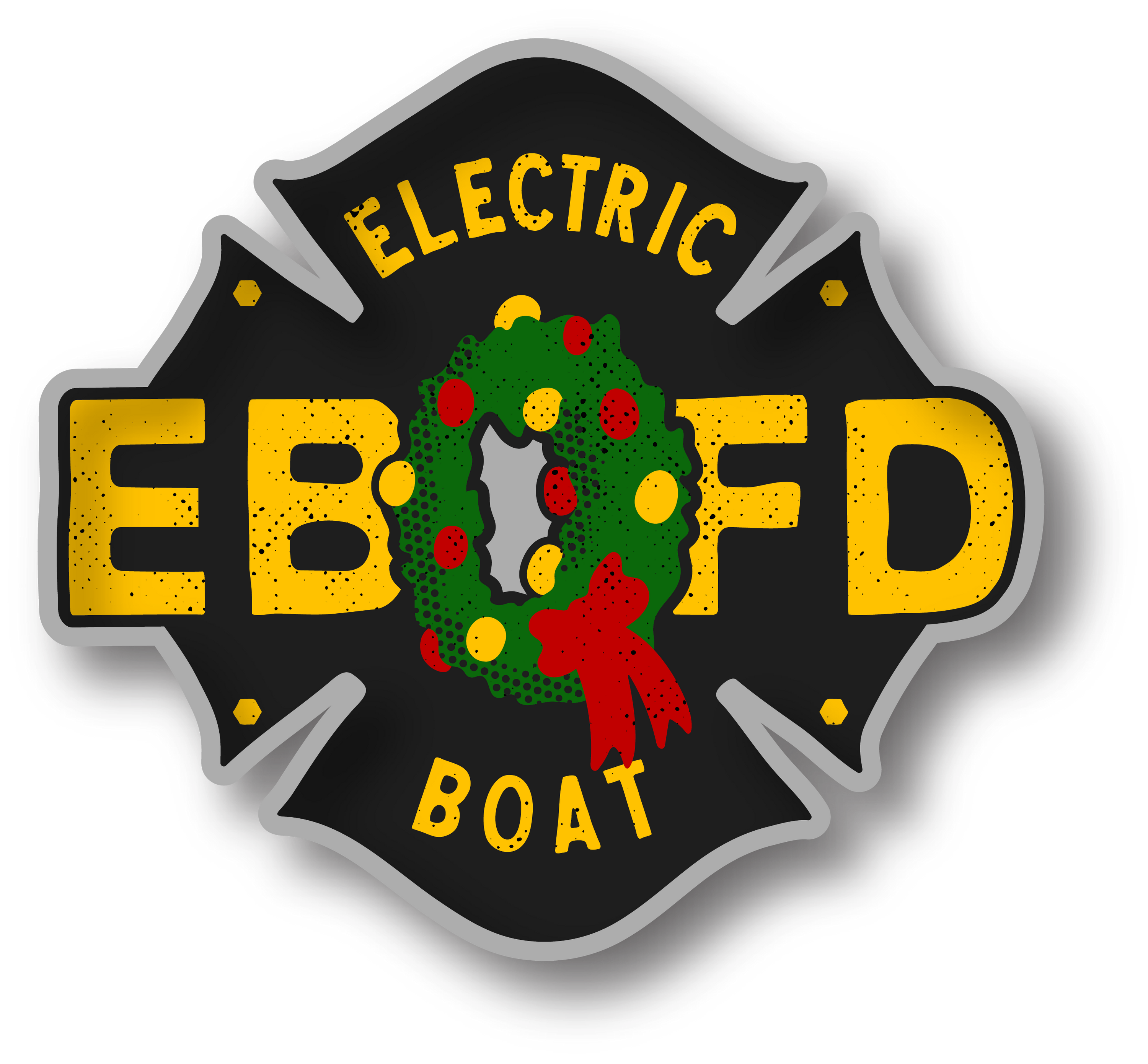 Electric Boat Fire XMAS Decal