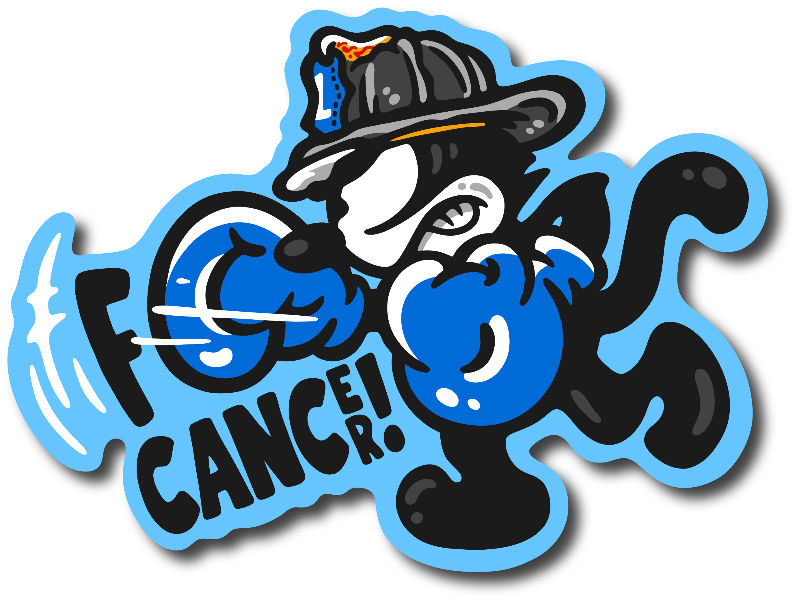 F Cancer Mens Decal