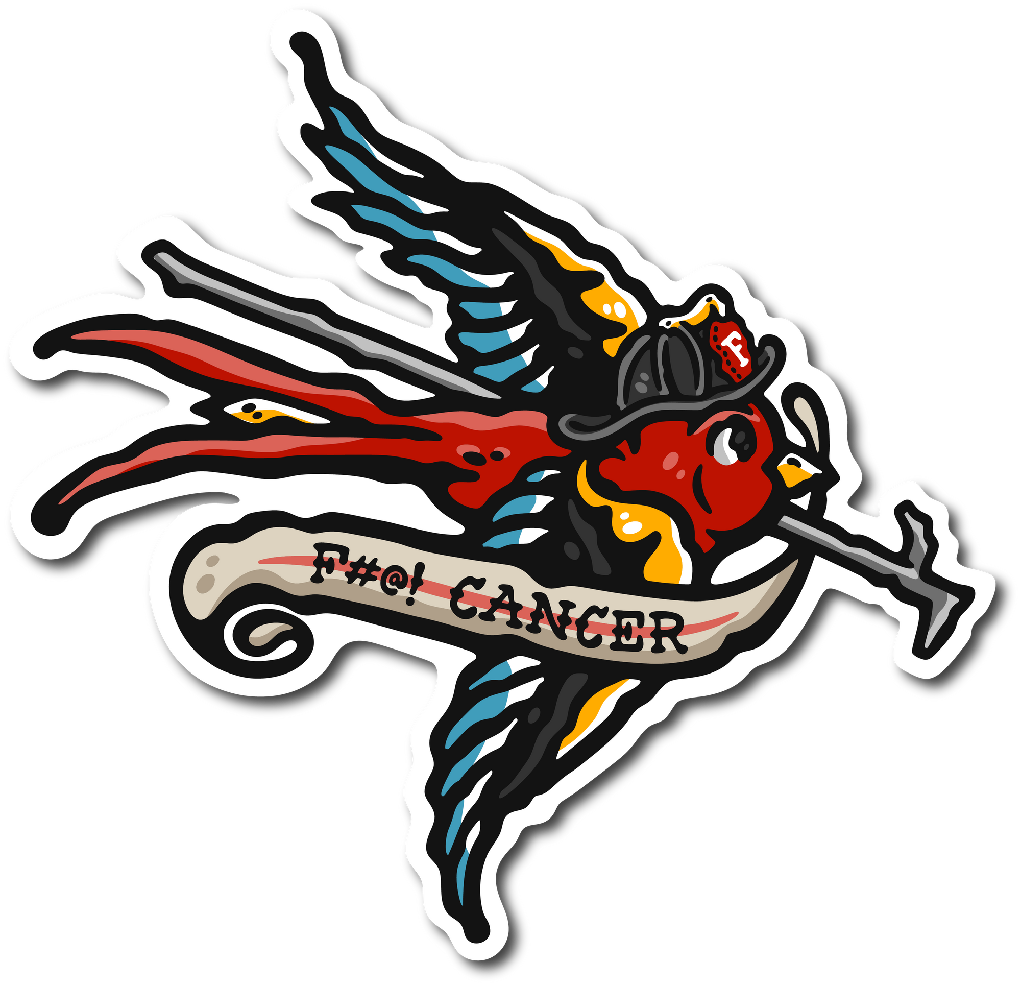 F Cancer Swallow Decal