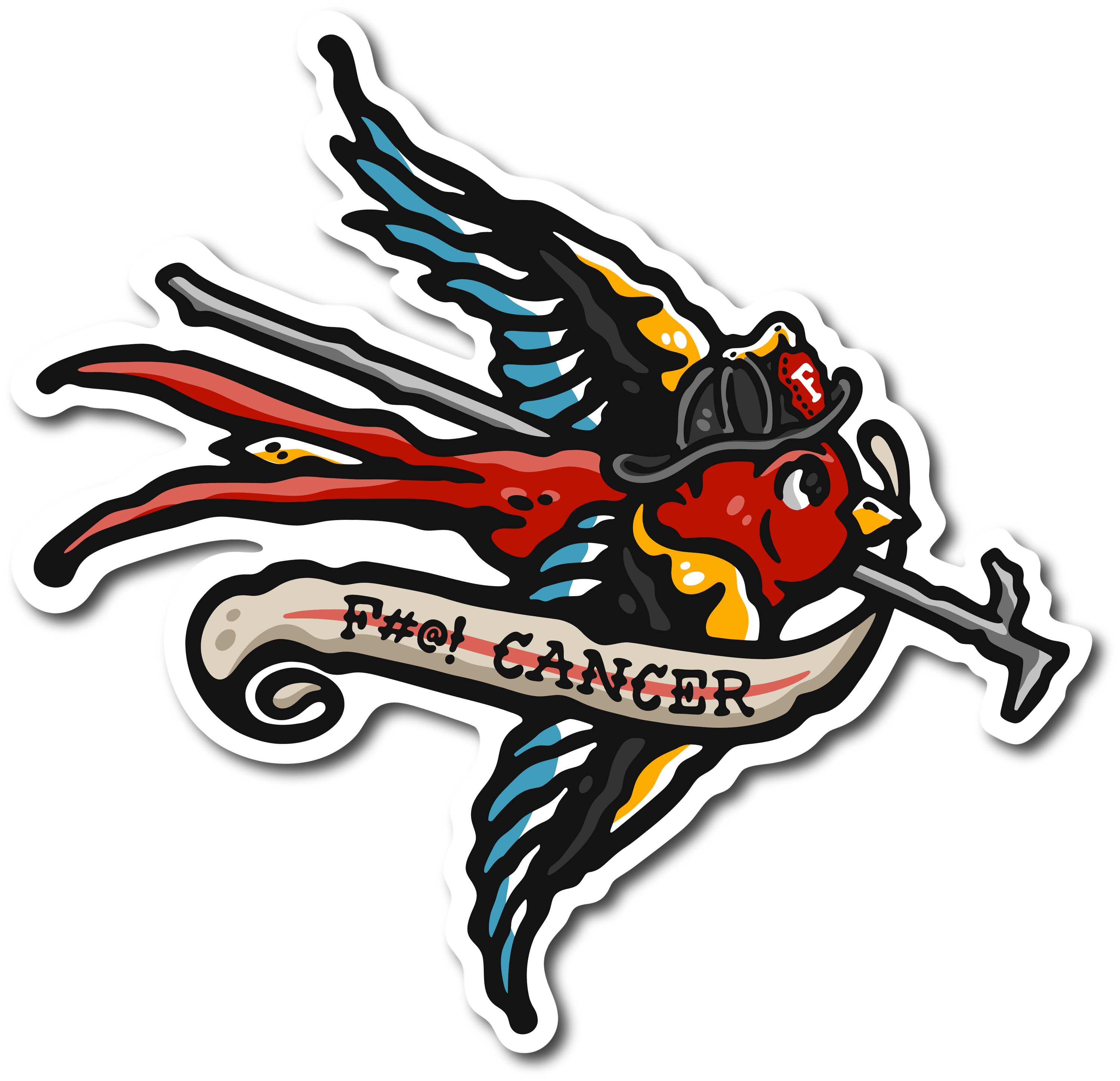 F Cancer Swallow Decal