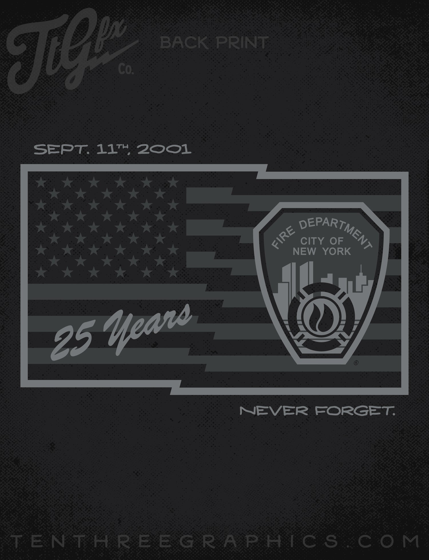 FDNY 9.11 25th Anniversary Subdued Long Sleeve