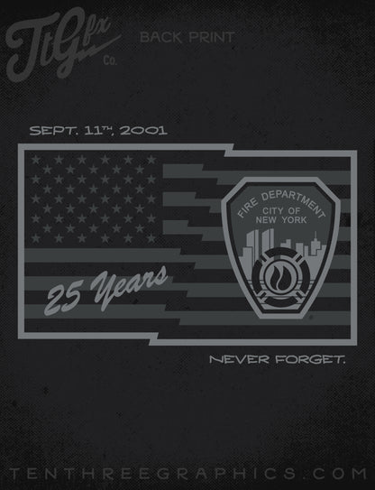 FDNY 9.11 25th Anniversary Subdued Hoodie