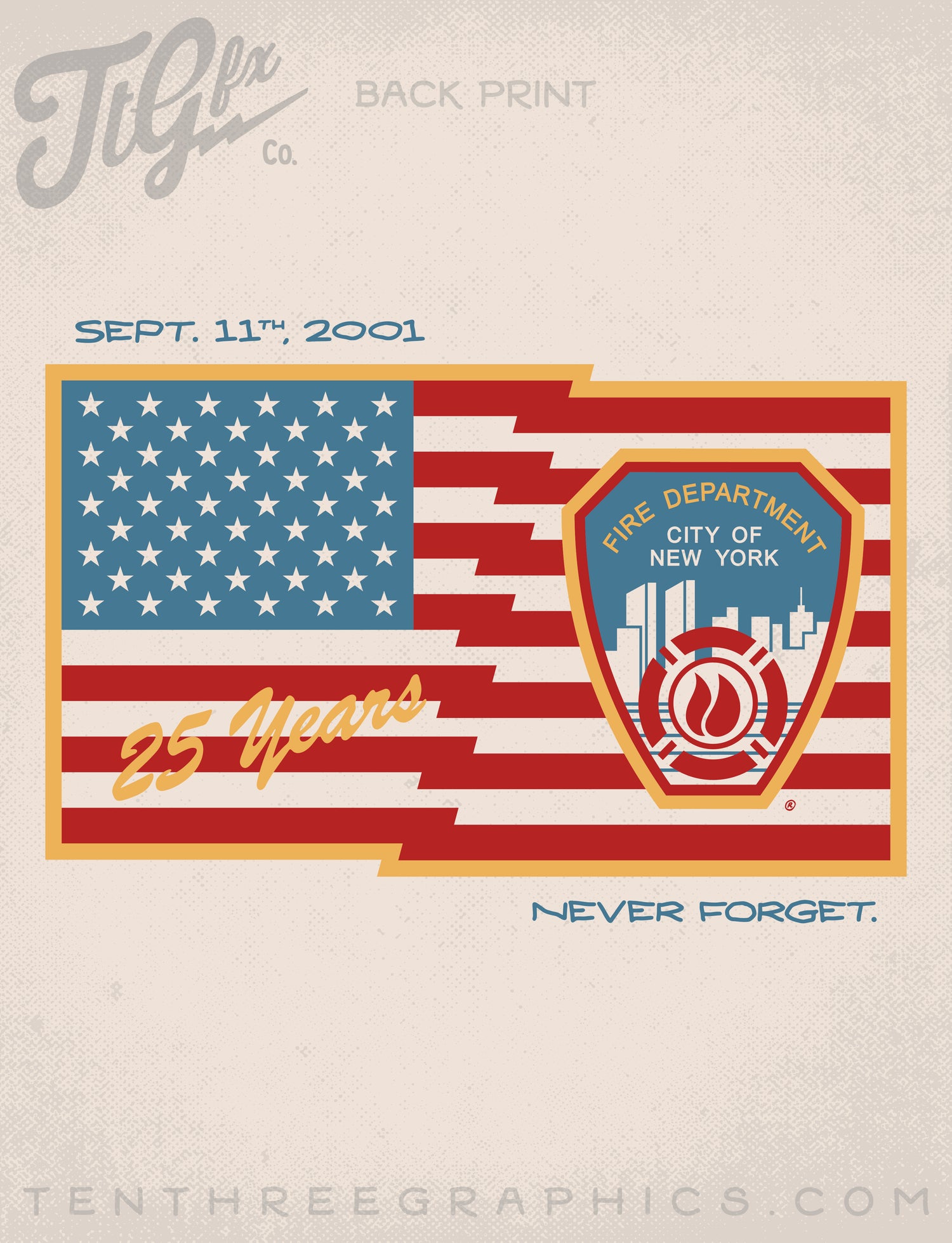 FDNY 9.11 25th Anniversary Tee