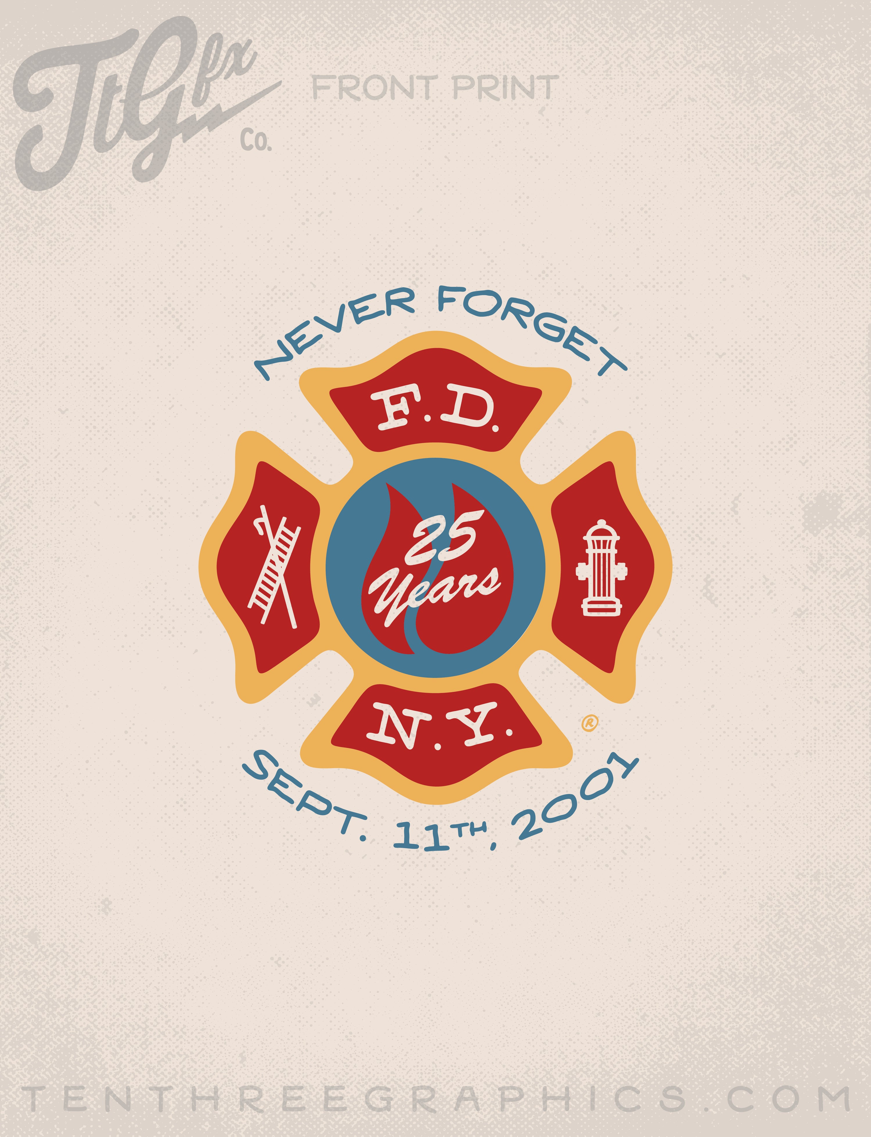 FDNY 9.11 25th Anniversary Tee