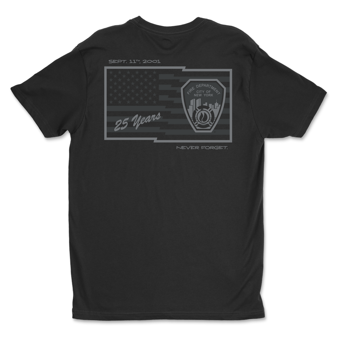 FDNY 9.11 25th Anniversary Subdued Tee