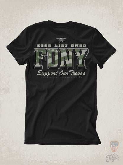 FDNY® Hillside Hurricanes "Support Our Troops" Tee