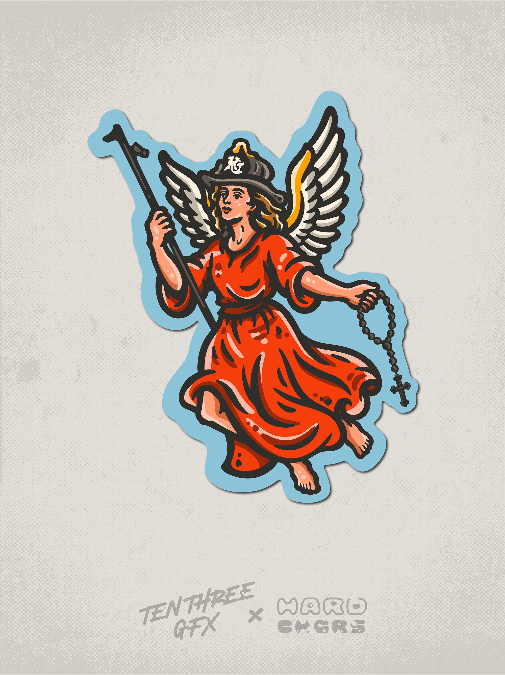 Fire Service Angel Decal