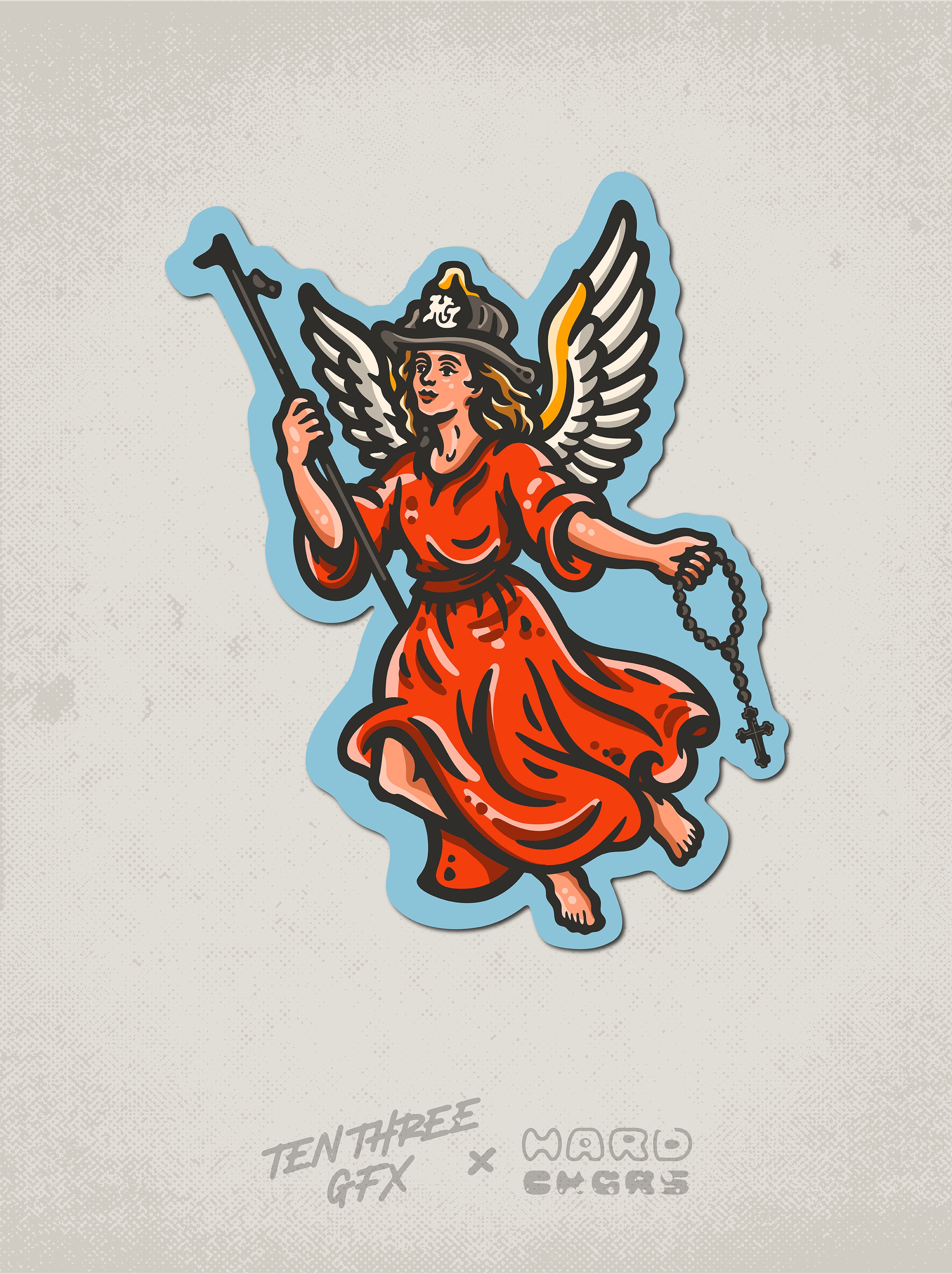 Fire Service Angel Decal