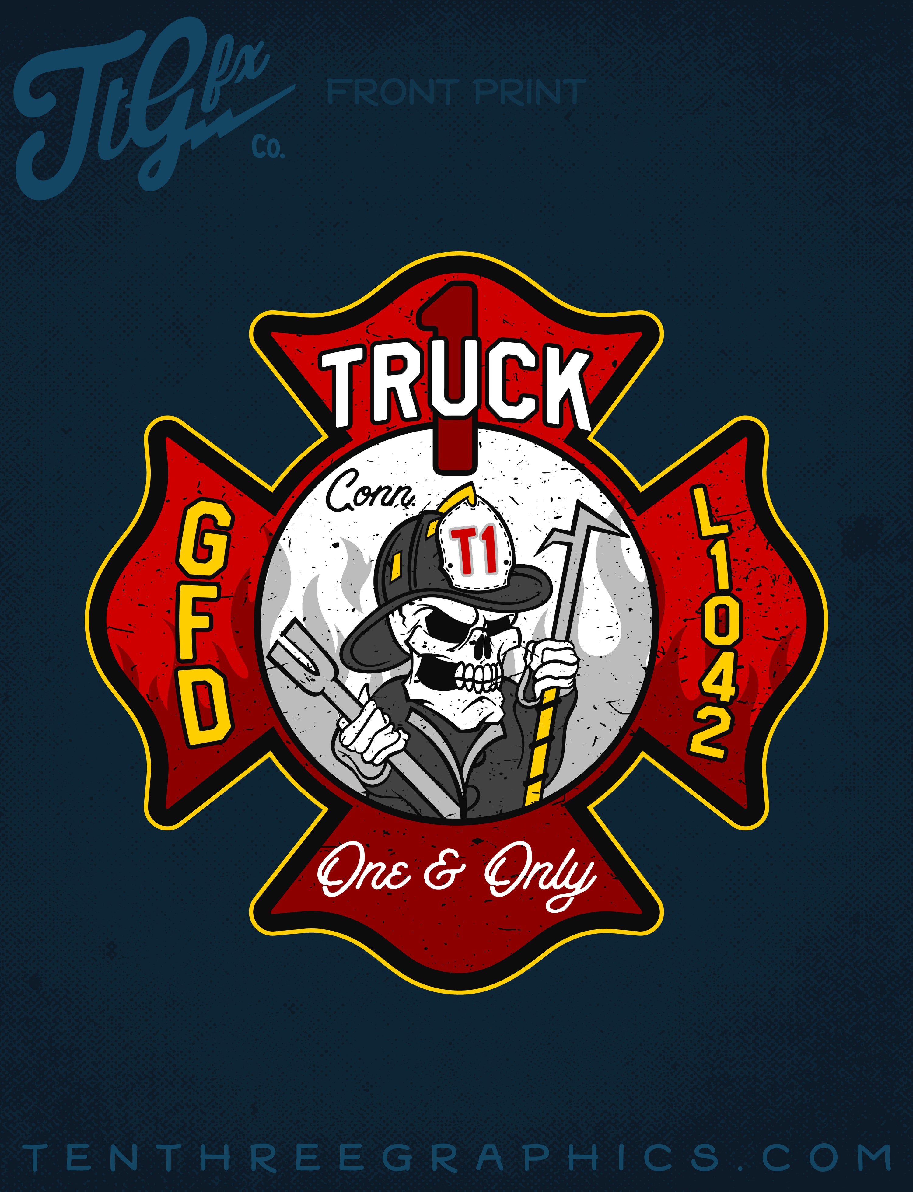 Greenwich Fire Truck 1 Club Tee