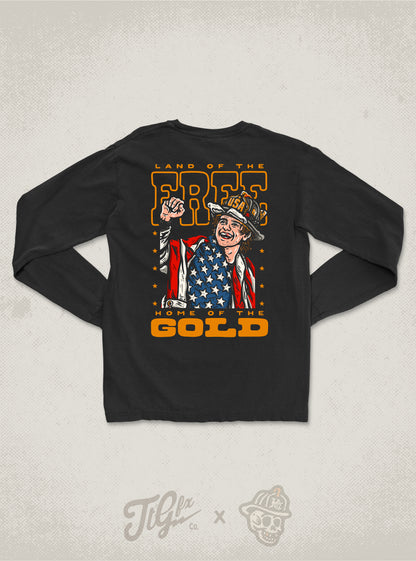 Hard Chargers In Gold USA Long Sleeve