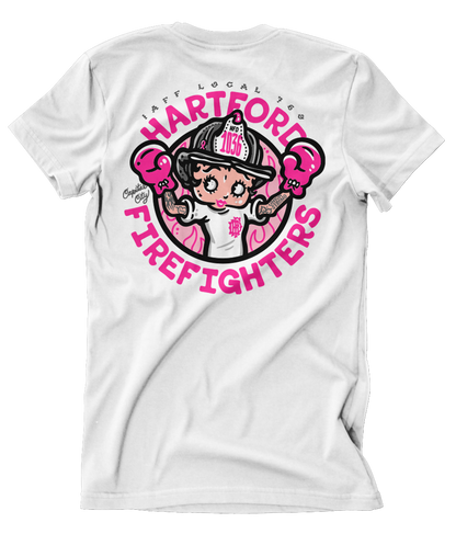 Hartford Fire Local 760 Pink 2024 White Tee