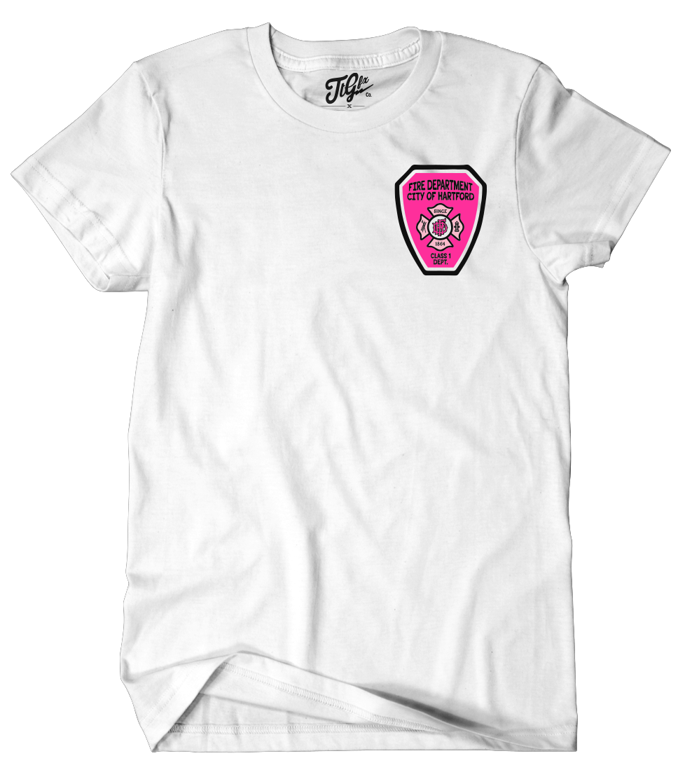 Hartford Fire Local 760 Pink 2024 White Tee