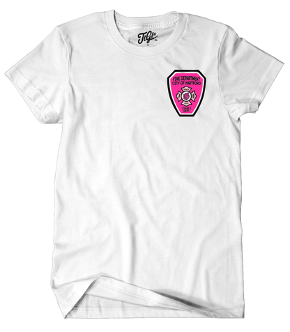 Hartford Fire Local 760 Pink 2024 White Tee