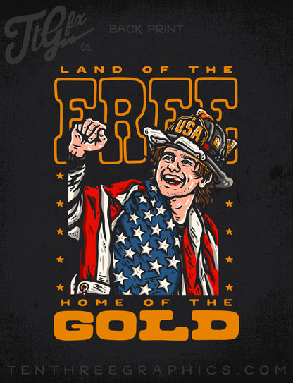 Hard Chargers In Gold USA Tee