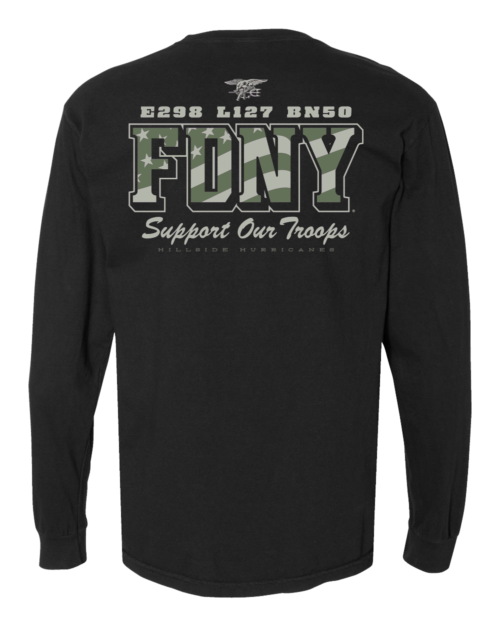 FDNY® Hillside Hurricanes "Support Our Troops" Long Sleeve
