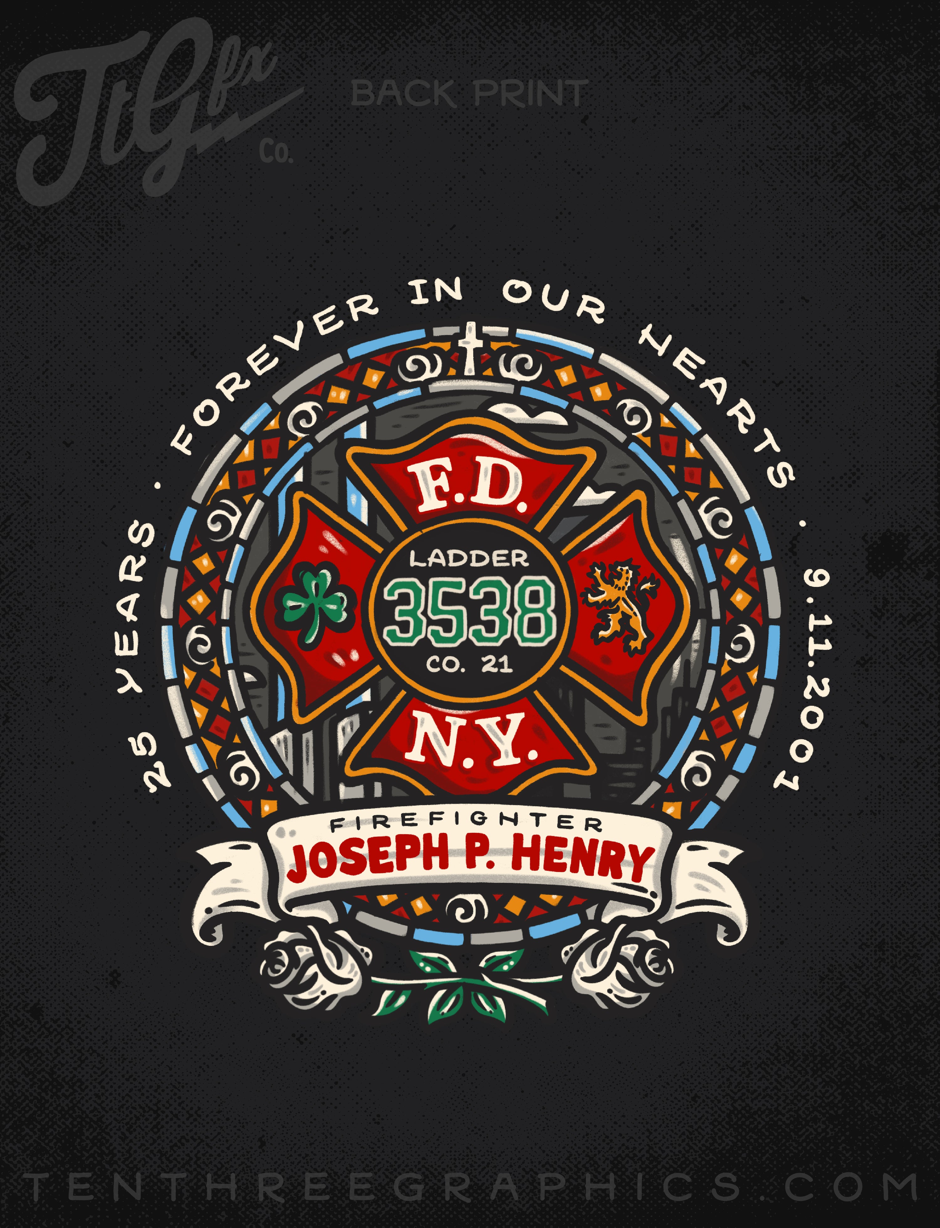 FDNY FF Joseph P. Henry 25th Anniv. 9/11 Hoodie