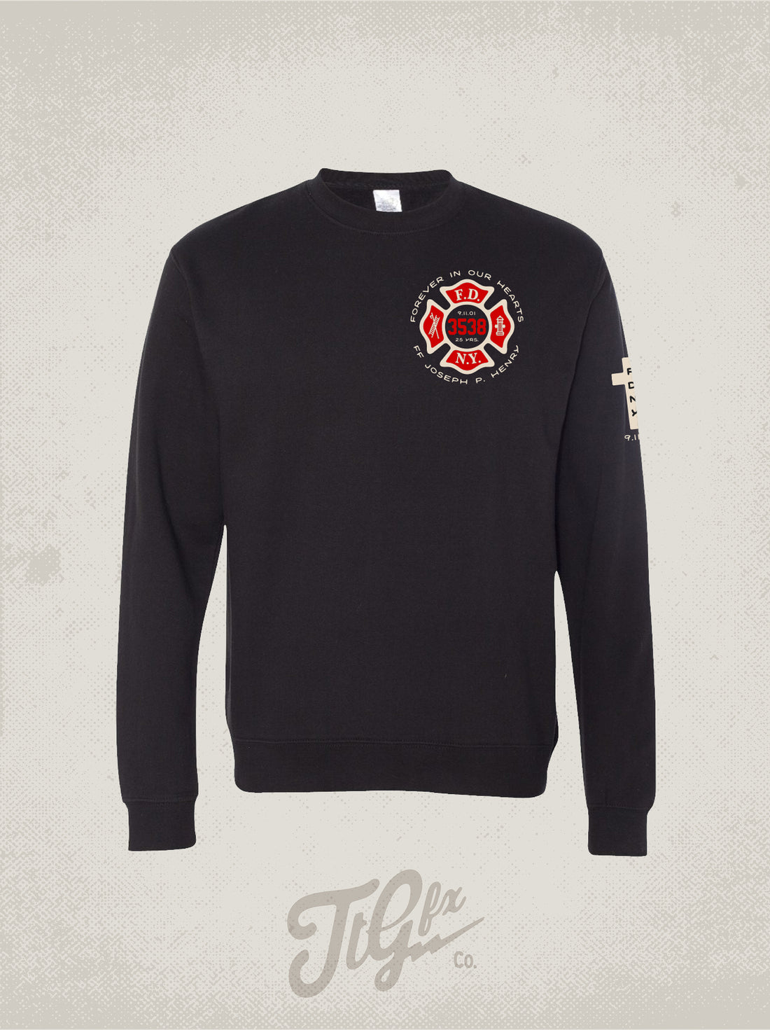 FDNY FF Joseph P. Henry 25th Anniv. 9/11 Crewneck