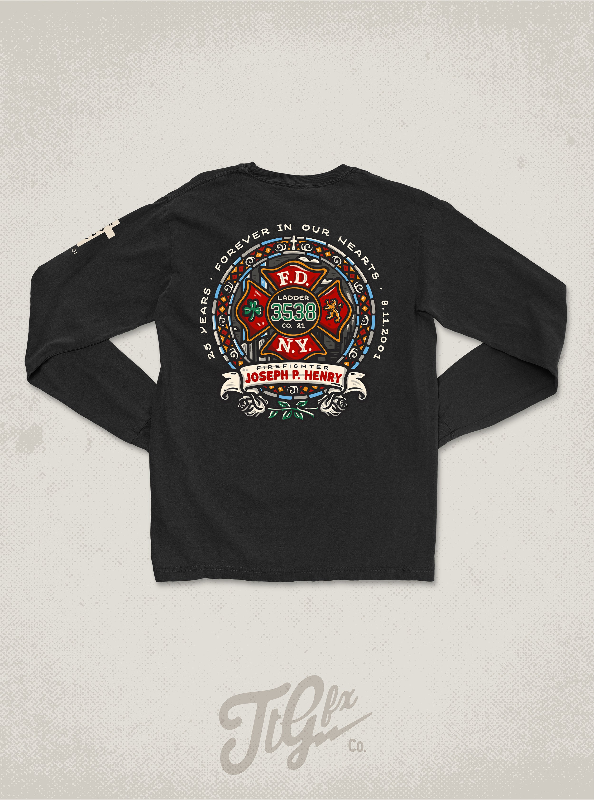 FDNY FF Joseph P. Henry 25th Anniv. 9/11 Long Sleeve