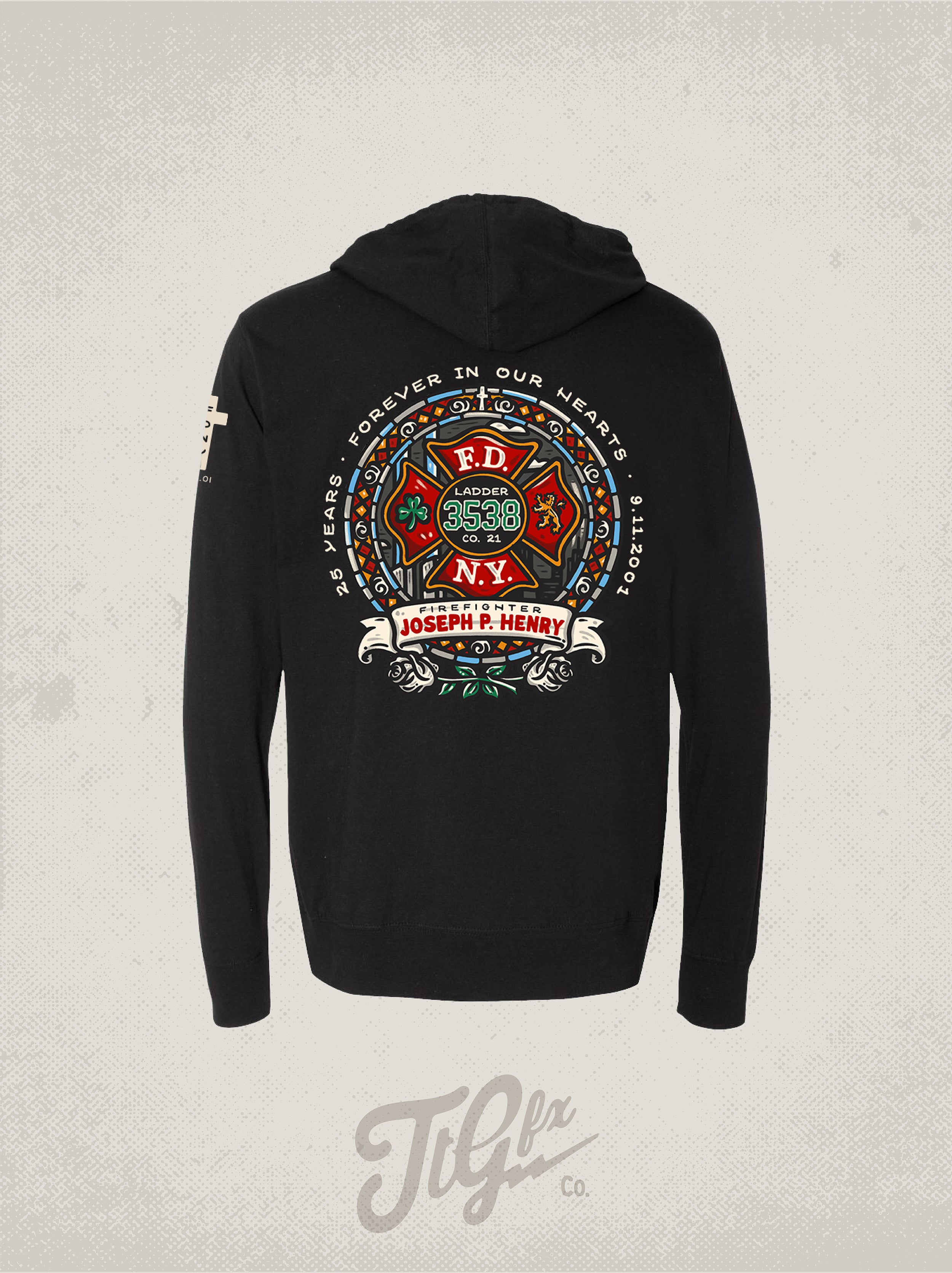 FDNY FF Joseph P. Henry 25th Anniv. 9/11 Lightweight Hoodie