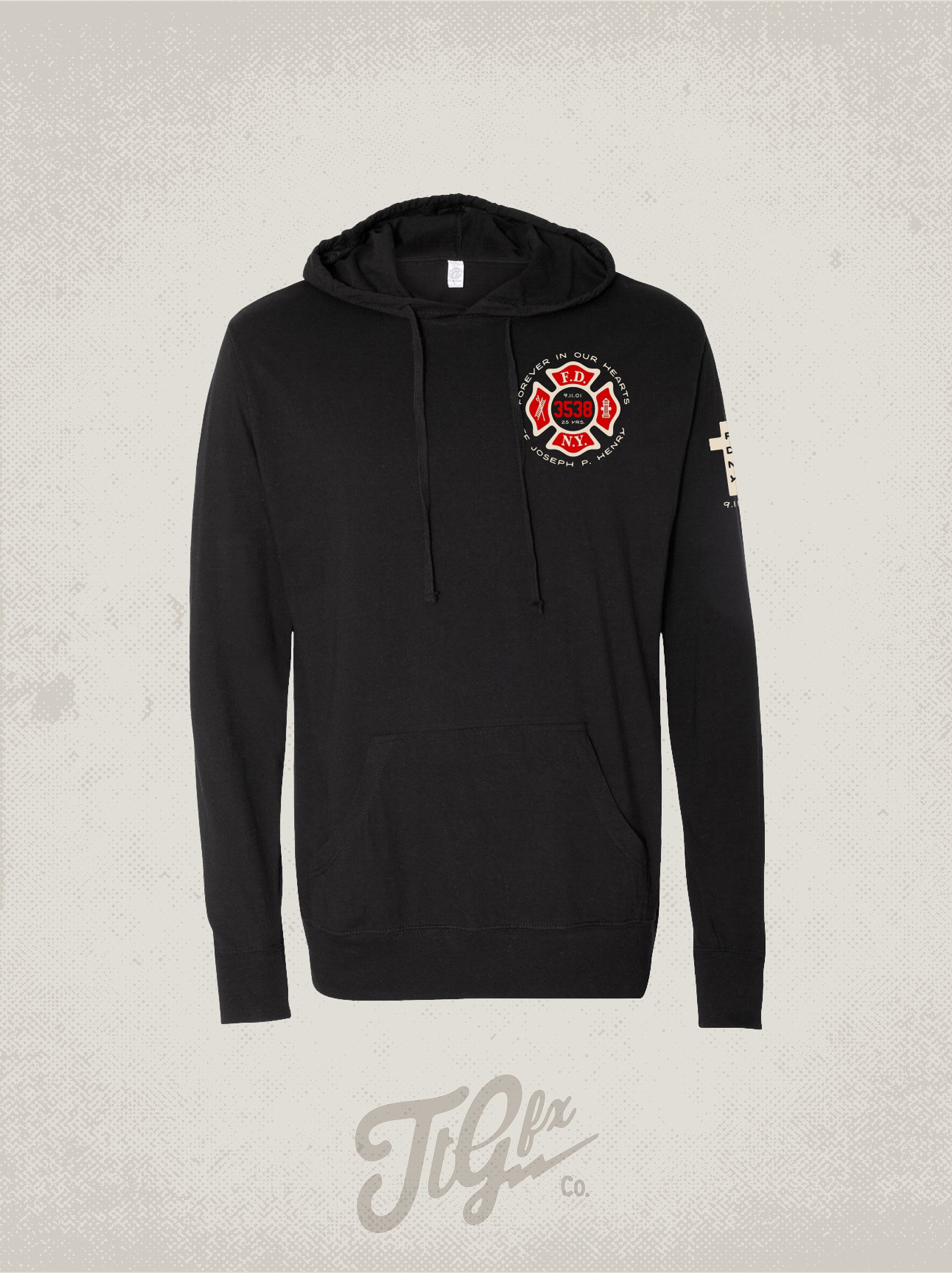 FDNY FF Joseph P. Henry 25th Anniv. 9/11 Lightweight Hoodie