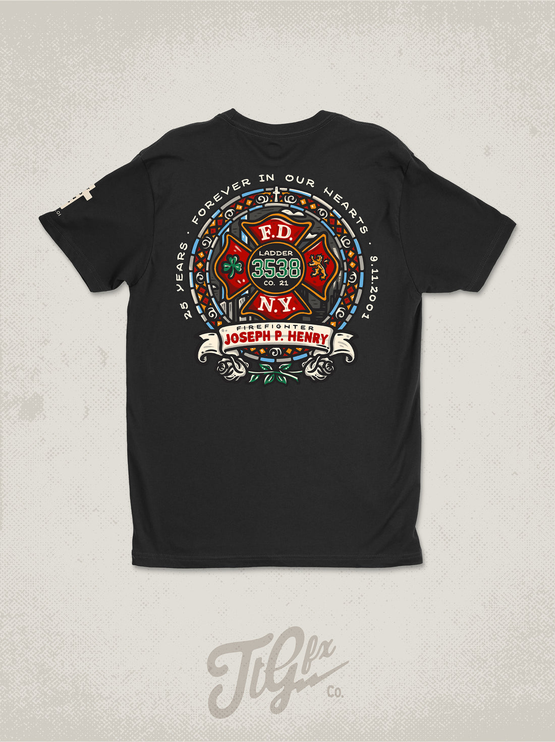 FDNY FF Joseph P. Henry 25th Anniv. 9/11 Tee
