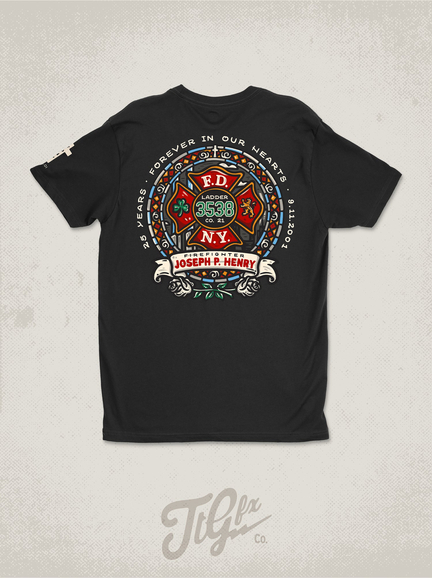 FDNY FF Joseph P. Henry 25th Anniv. 9/11 Tee