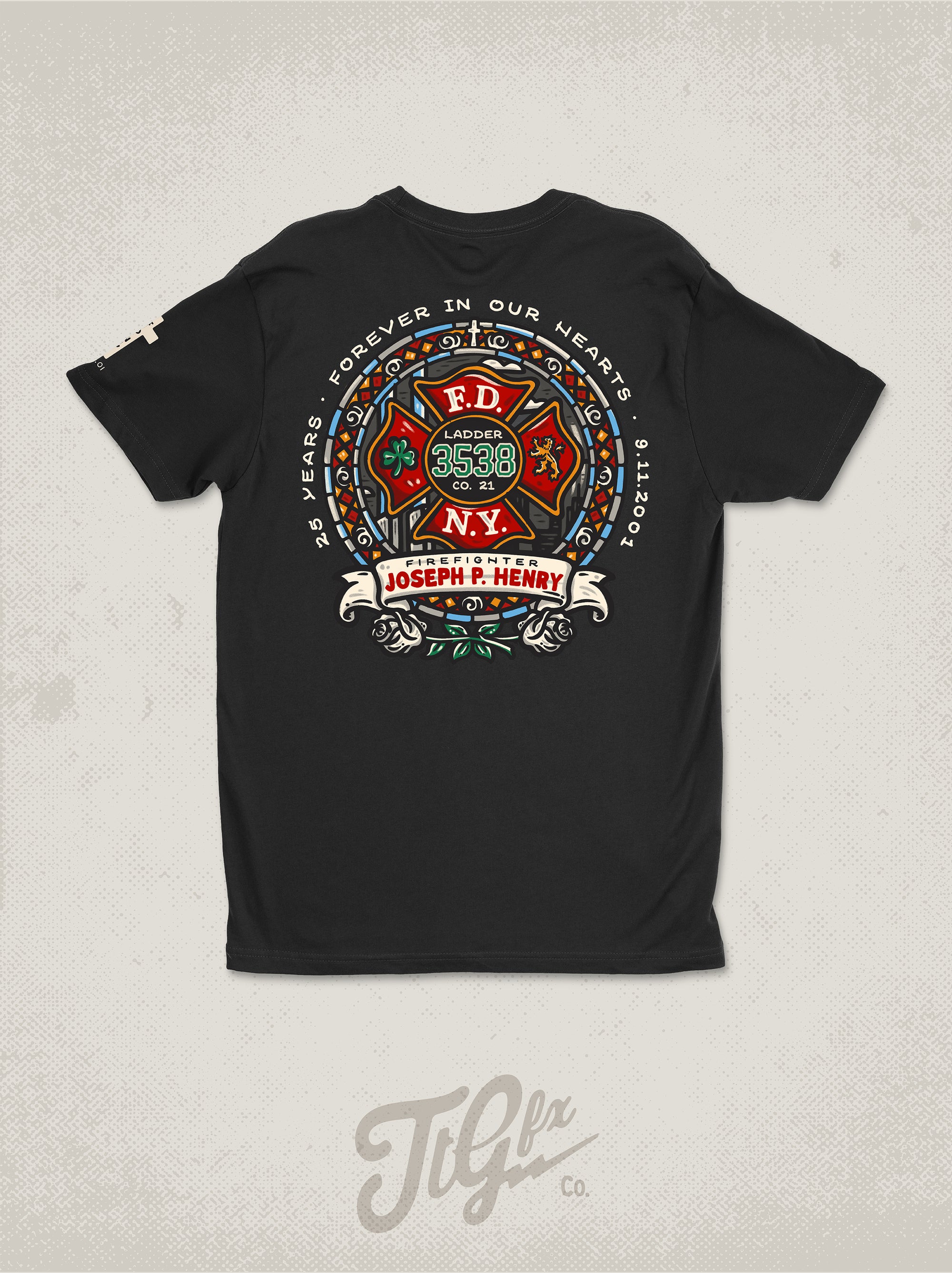 FDNY FF Joseph P. Henry 25th Anniv. 9/11 Tee