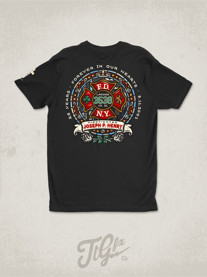 FDNY FF Joseph P. Henry 25th Anniv. 9/11 Tee