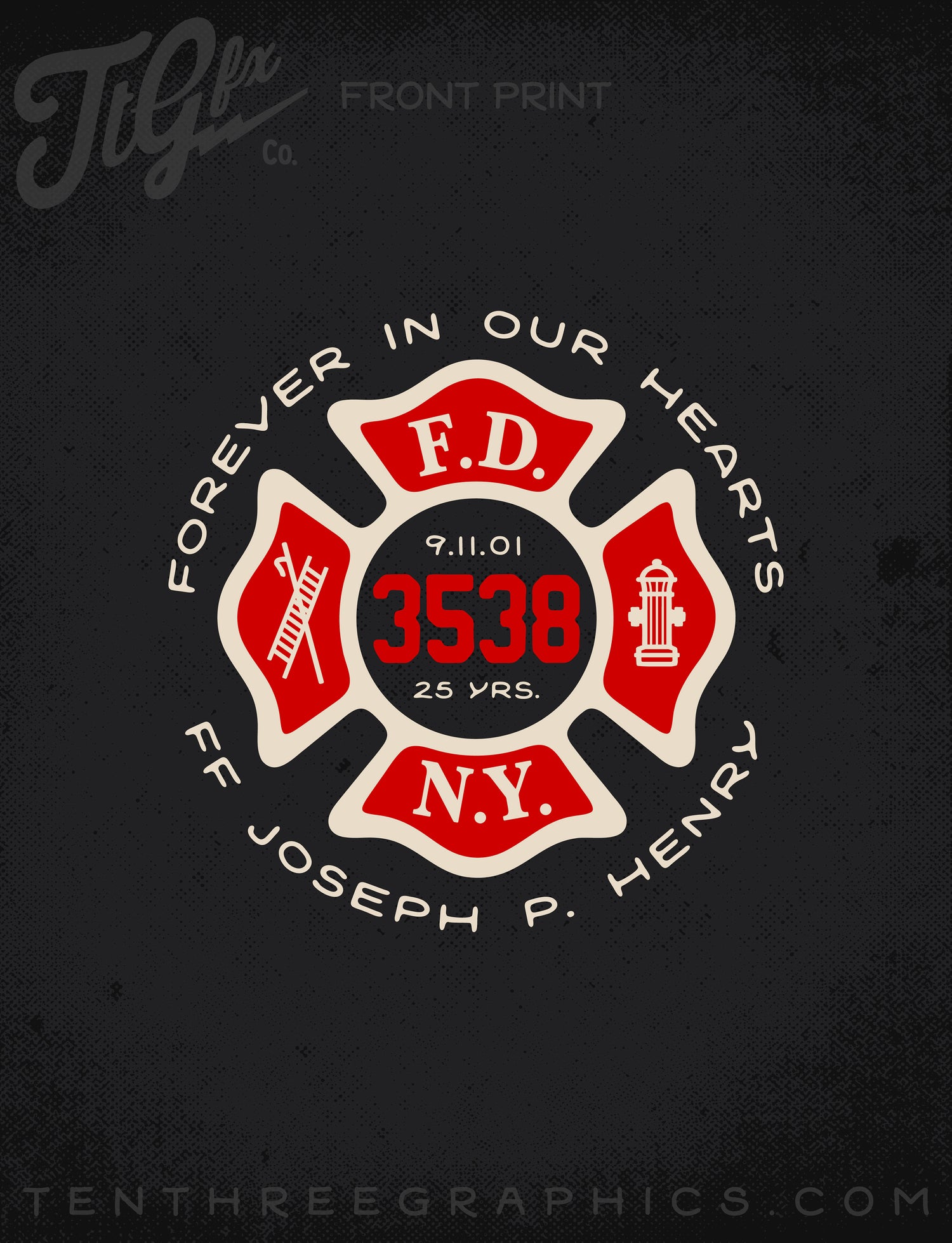 FDNY FF Joseph P. Henry 25th Anniv. 9/11 Lightweight Hoodie